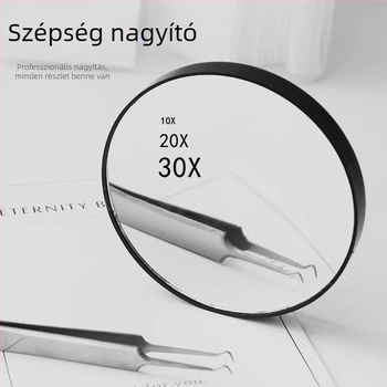 Smink tükör 10x, 20x, 30x és 50x nagyítással, nagy felbontású, nem elektromos, keret PU/PS/PVC
