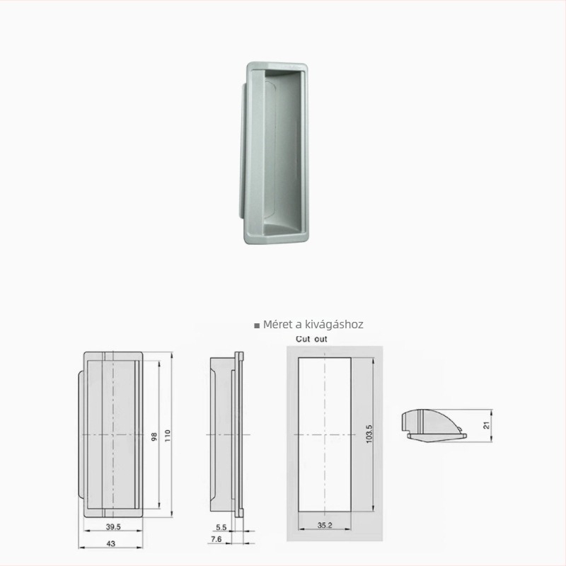 LS712 Műanyag fiók fogantyú, ABS anyag, elektroplatált felület (Modell LS712, Anyag: ABS, Felület: Elektroplatálás, Alkalmazás: Fiók)
