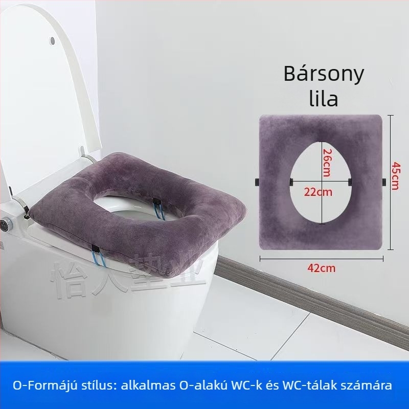 WC-székhez tartozó párna – vastag, puha párna idős emberek és terhes nők számára, plüss anyag, töltet gyöngy pamuttal