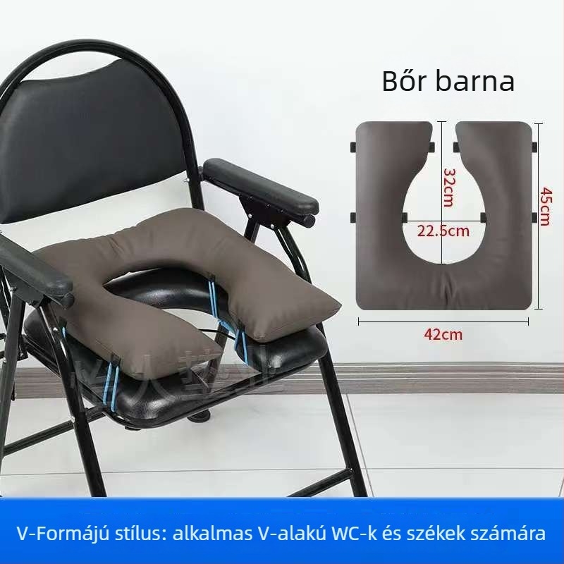 WC-székhez tartozó párna – vastag, puha párna idős emberek és terhes nők számára, plüss anyag, töltet gyöngy pamuttal