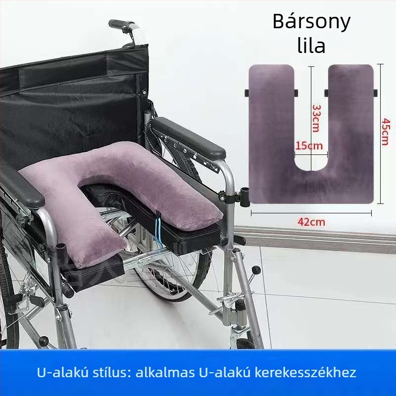 WC-székhez tartozó párna – vastag, puha párna idős emberek és terhes nők számára, plüss anyag, töltet gyöngy pamuttal