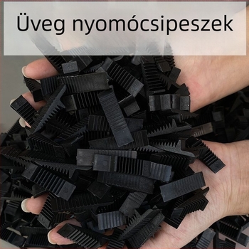 Üvegnyomó blokk műanyag rögzítőklippel, alumíniumötvözetű ajtó- és ablakalkatrész