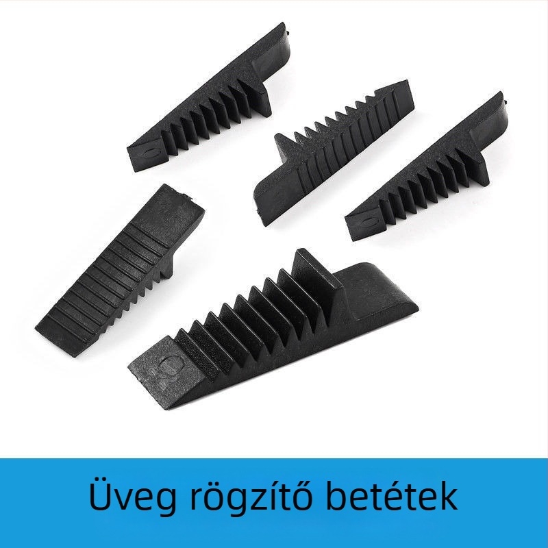 Üvegnyomó blokk műanyag rögzítőklippel, alumíniumötvözetű ajtó- és ablakalkatrész