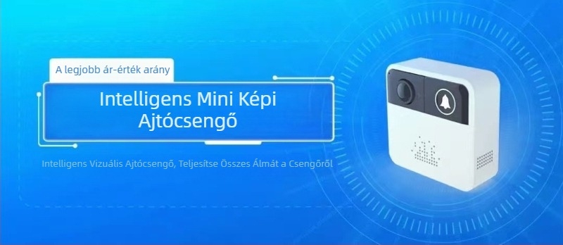 Okos videókaputelefon vezeték nélküli Wi‑Fi-vel, lopás elleni megfigyelés és értesítések a telefonra