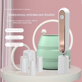 Elektromos sminkecset tisztító gyors töltéssel és szárító funkcióval, nettó tömeg 360 g, 36 darabos csomag