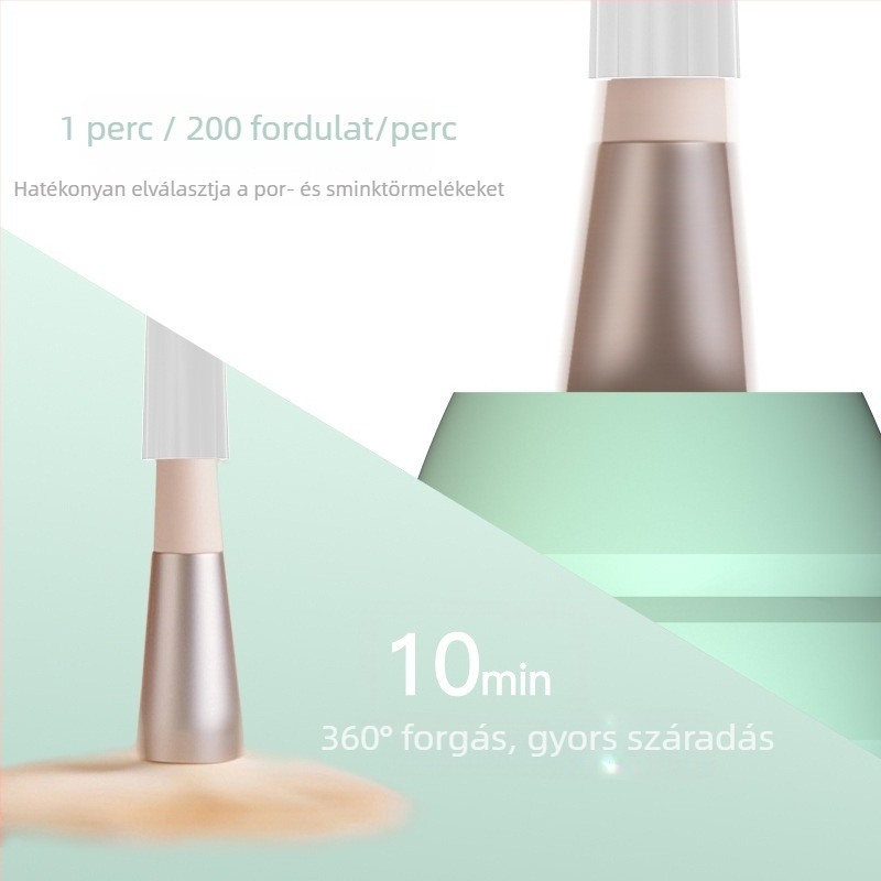Elektromos sminkecset tisztító gyors töltéssel és szárító funkcióval, nettó tömeg 360 g, 36 darabos csomag