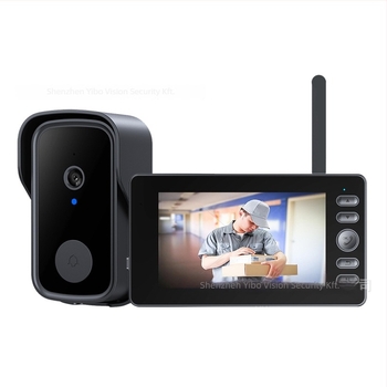 Okos videó ajtócsengő, vezeték nélküli kétirányú videóinterkom, 1080P HD éjszakai látás, 4 mm objektív, mozgásérzékelés, beltéri és kültéri használatra