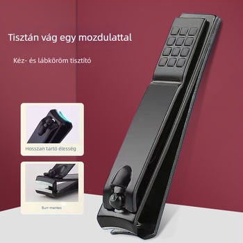 Rozsdamentes acélból készült orrtisztító készlet: kerek fejű trimmelő, görbült végű biztonsági olló és kézi csipesz