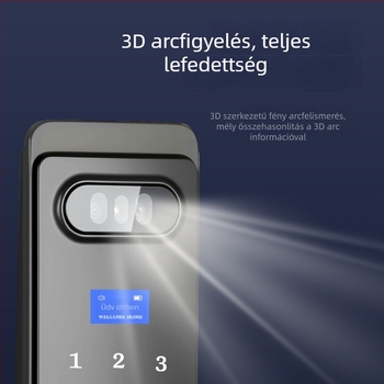 Intelligens ajtózár, vízálló, ujjlenyomat, tenyér-ér és arcfelismerés (50 ujjlenyomat tárolás; 100000+ nyitási ciklus; -25°C to 60°C; relatív páratartalom 20-95%)