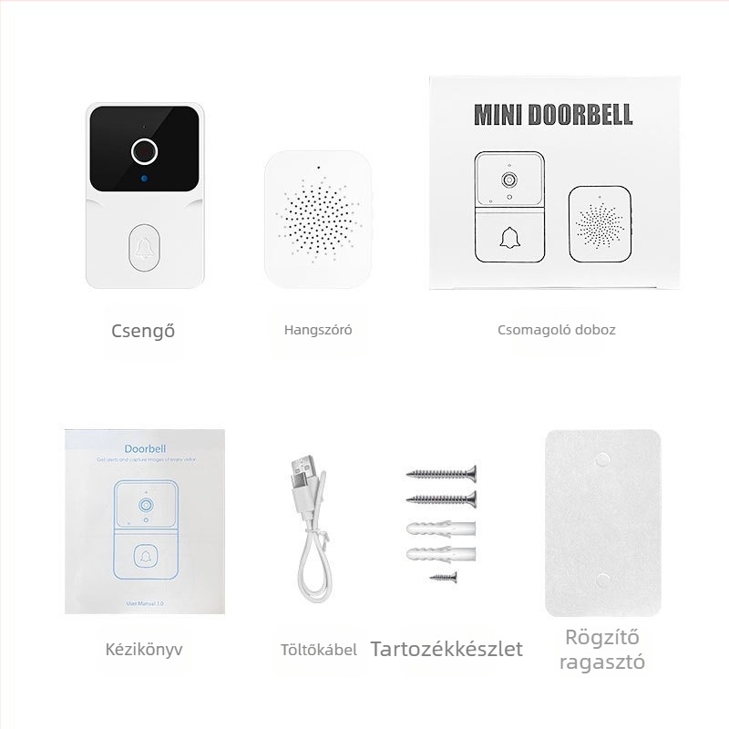 Beltéri és kültéri intelligens vizuális videókaputelefon kétirányú kommunikációval, 1080p HD IP kamera