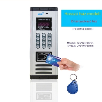 Ingatlanok kaputelefonjának főegysége hozzáférés-ellenőrző rendszerrel, videó nélküli ajtócsengő, telefon, számítógépes kezelés, távoli hozzáférés mobilon keresztül, IDIC Cayman