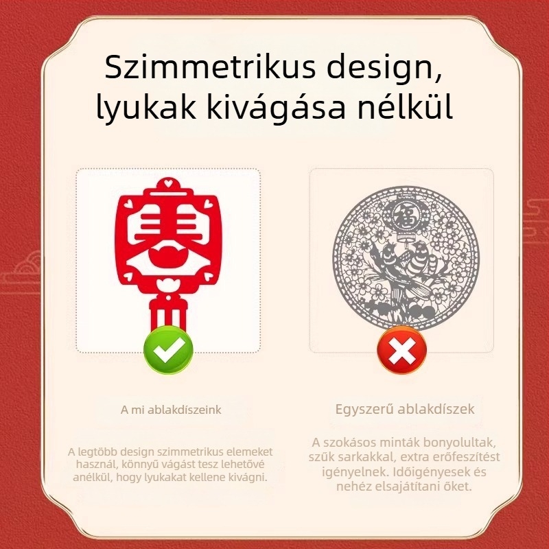 DIY Papír Kivágó Készlet Újévhez: Tizenkét Zodiákus Jel, Gyermekeknek Szánt Tradicionális Vonalas Minták; Márka Yilu; Anyag: Papír; Csomagolás: Opp bag; Kategória: Ablakrács