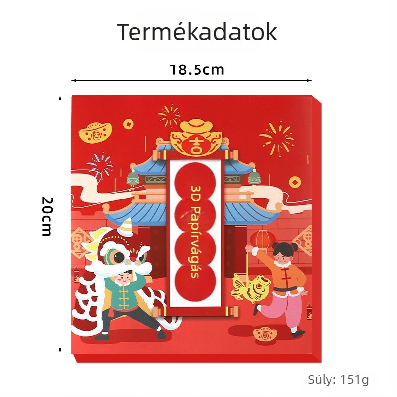 DIY Papír Kivágó Készlet Újévhez: Tizenkét Zodiákus Jel, Gyermekeknek Szánt Tradicionális Vonalas Minták; Márka Yilu; Anyag: Papír; Csomagolás: Opp bag; Kategória: Ablakrács