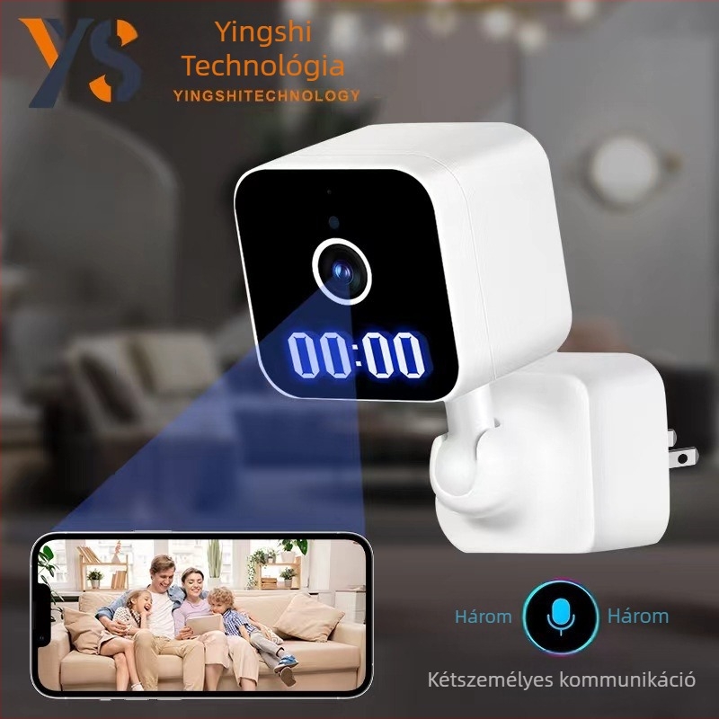 Intelligens 1080p kamera éjszakai látással, távoli hangkommunikáció és TF-kártya + felhő + mobilalkalmazás