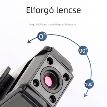 Okos zsebklipszes kamera: 1080p felbontás, 12 mm fókusztáv, 10 m hatótáv, éjszakai látás és vezérlés mobilalkalmazáson keresztül