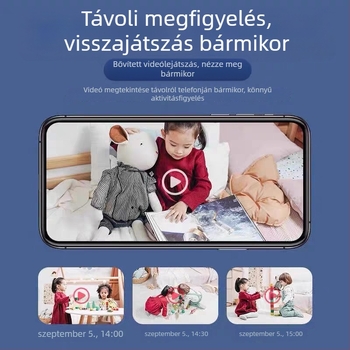 Megfigyelő készlet 1080p felbontással, éjjellátás, 3,6 mm fókusztávolság, 10–30 m hatótáv és mobilalkalmazásos irányítás (iOS).