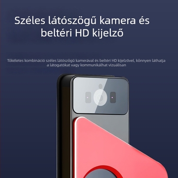 Okos zár arcfelismeréssel, vizuális peephole képernyő és ujjlenyomat, modell K13, 50 ujjlenyomat tárolás, FPR 0.0001%, FRR 0.01%, DC tápegység, kompatibilis 98%-os ajtókkal