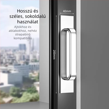 Fúrás nélküli alumínium ajtó- és szekrényfogantyú – matt felület, felületre szerelt, mindennapi használat