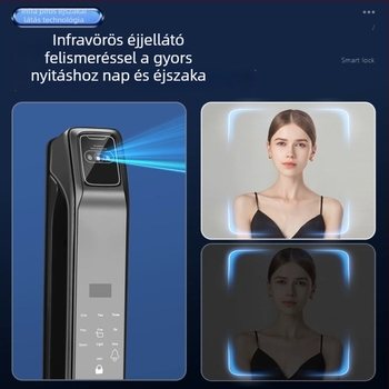 Z36 okos ajtózár ujjlenyomat, jelszó és arcfelismerés, távoli feloldás