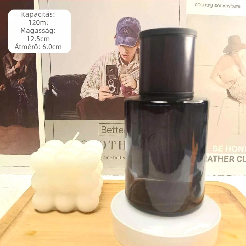 Autó illatosító üveg, magas fehér üveg, Hengya Glass, logónyomtatás elérhető, dekoratív célra