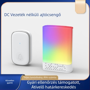 Vezeték nélküli kapucsengő, modell D836 1T1, DC tápegység, AA 4,5 V, csengőhang 38