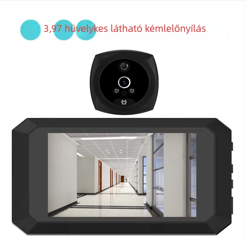 3,97 hüvelykes intelligens videópeephole bejárati ajtóhoz, anti-theft funkció és elektronikus megfigyelés, A9 videócsengő