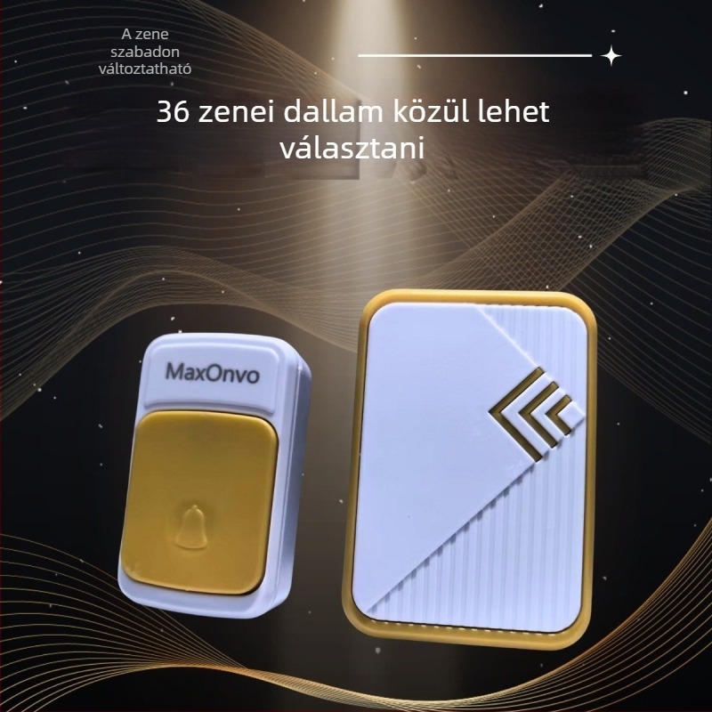 Vezeték nélküli ajtócsengő távirányítással, DC táplálás, otthonra, szállodákba és nyilvános helyekre