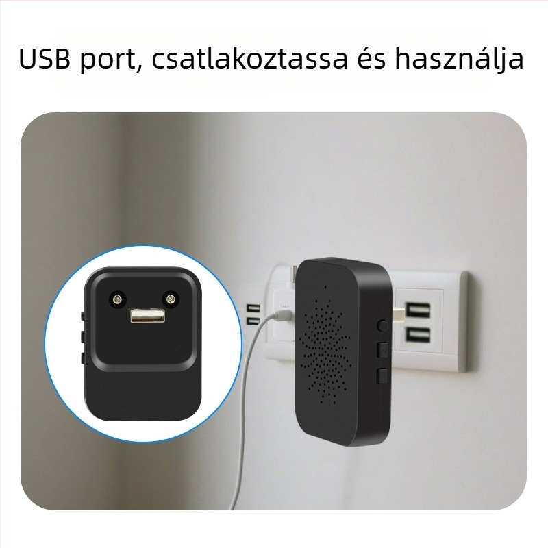 Vezeték nélküli ajtócsengő videóinterkommal – WiFi alkalmazáson keresztüli vezérlés, adó akkumulátoros, vevő USB tápegységgel, DC 5V 1A, 0,5W, BD2 modell