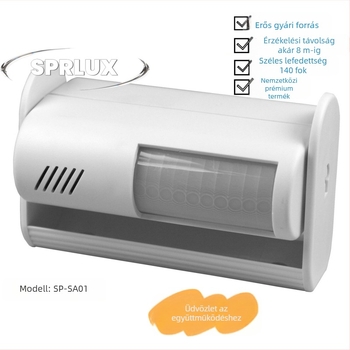 SP-SA01 Indukciós ajtócsengő – Mozgásérzékelővel, Akkumulátoros, 9V, 60 dB