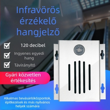 Induktív ajtócsengő infravörös testérzékelővel, teljes fém reklámprompter áruházakhoz