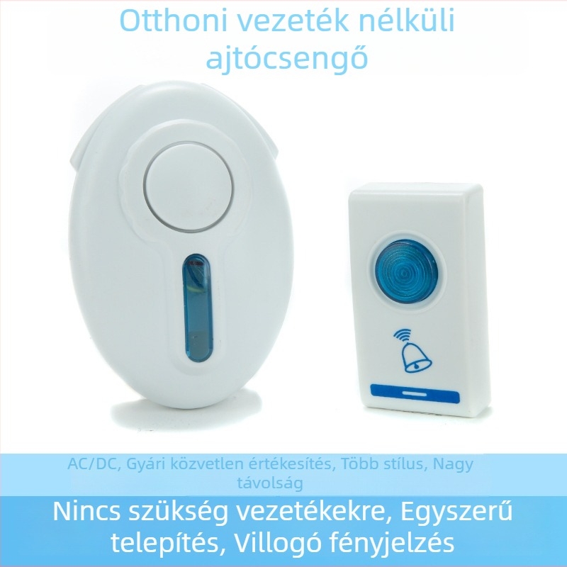 Zhishan 307 Vezeték nélküli ajtócsengő — 220V, vízálló, távirányítás, digitális/analóg, otthoni használatra, idős hívóberendezés