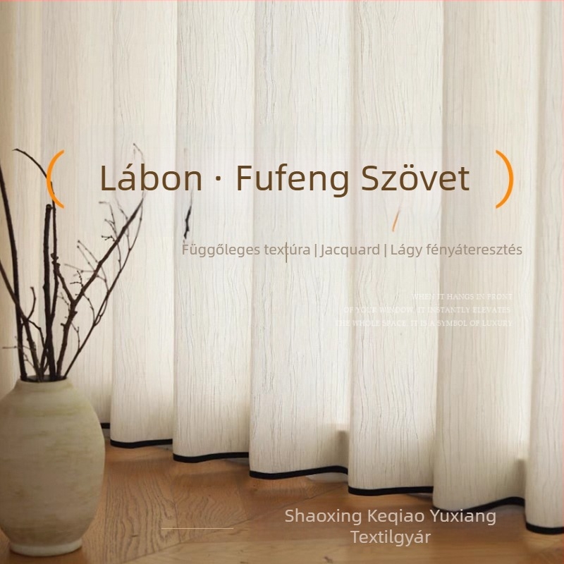 Ablakfüggöny poliészterből, félig átlátszó, modern minimalist stílus; márka: Yuxiang textile; telepítés elérhető.