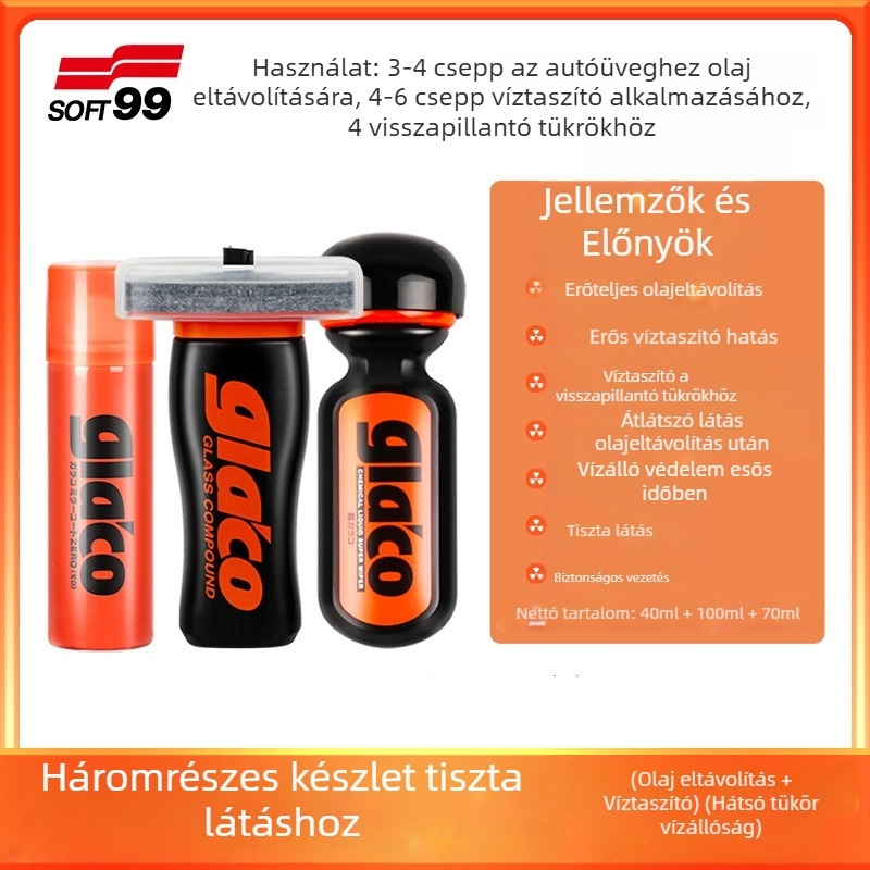 Autóüveghez és visszapillantóhoz való olajfilm eltávolító – Márka: Other; Típus: Üvegolajfilm eltávolító; Fő összetevők: Default item; Szavatosság: Other; Megvalósítási szabványok: Other