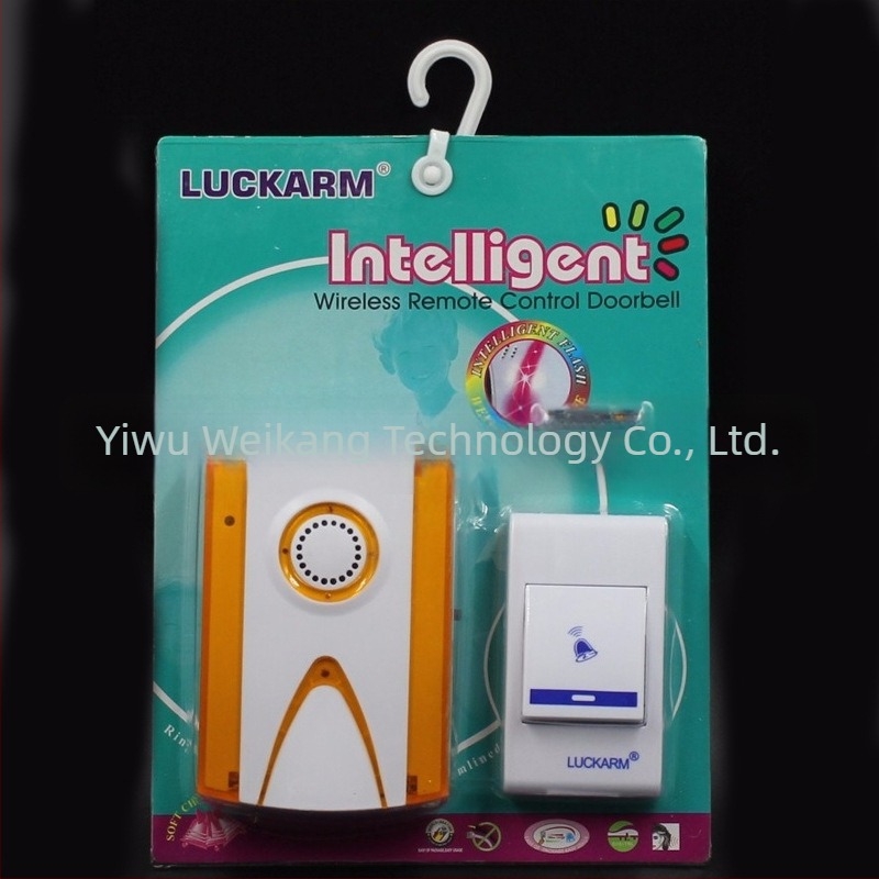 LUCKARM D611 Vezeték nélküli ajtócsengő, akkumulátorral működtetve, 3V, 32 dallam, alkalmas apartmanokhoz és villákhoz