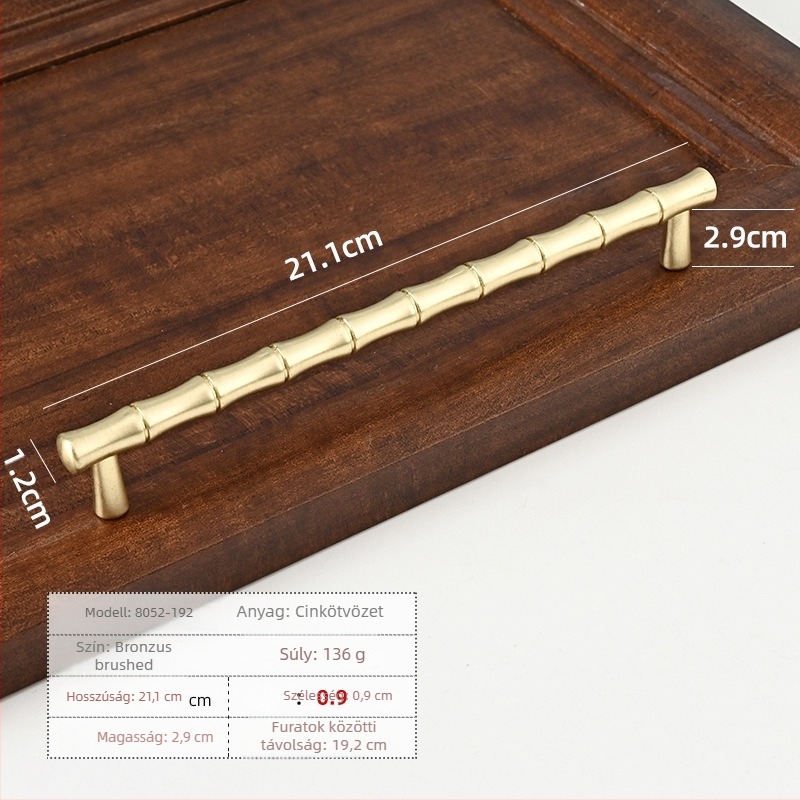 Fiók- és szekrényfogók — modern minimalista stílus, cinkötvözet, fröccsöntés, rúdszerű forma, felületre szerelt