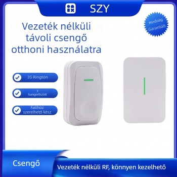 Vezeték nélküli ajtócsengő otthonok és üzletek számára – Modell Szy-ml01, 220V, 38 dallam, 0.25W, normál tápegység