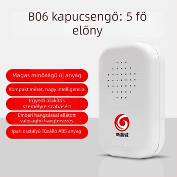 Távirányítós ajtócsengő, 12V, Ding-Dong csengőhang, Modell B06, Típus 118