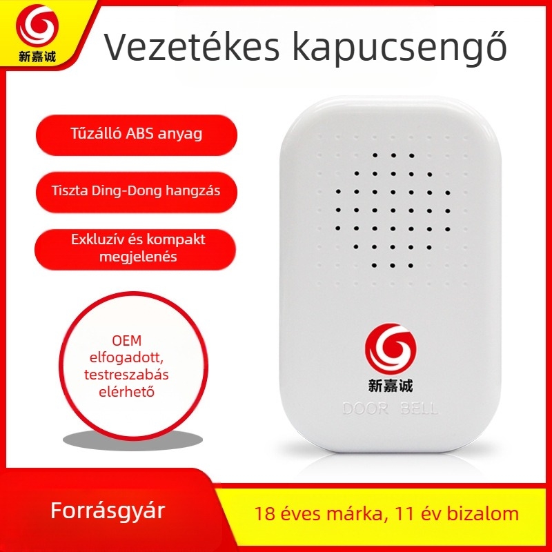 Távirányítós ajtócsengő, 12V, Ding-Dong csengőhang, Modell B06, Típus 118