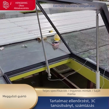 Ajtó- és ablakvezető – Elektromos ablaknyitó, alumínium ötvözet, ideális magas ablakokhoz kiállítótermekben, repülőtereken, állomásokon