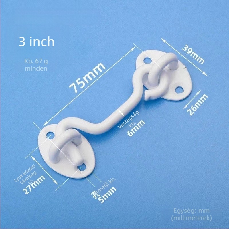 Jumeili GMM Wind Hook — Rozsdamentes acél, ablakok és ajtók számára, elektroplatírozott felület, modern egyszerű stílus