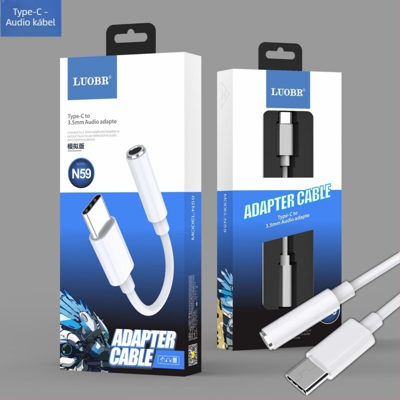 3,5 mm-es fejhallgatóadapter Type-C-re Xiaomi és Huawei telefonokhoz