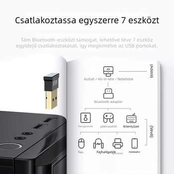 Bluetooth 5.0 USB Vezeték nélküli Audió Adapter, 5 m Hatótávolság, 3 Mbps, Plug-and-Play