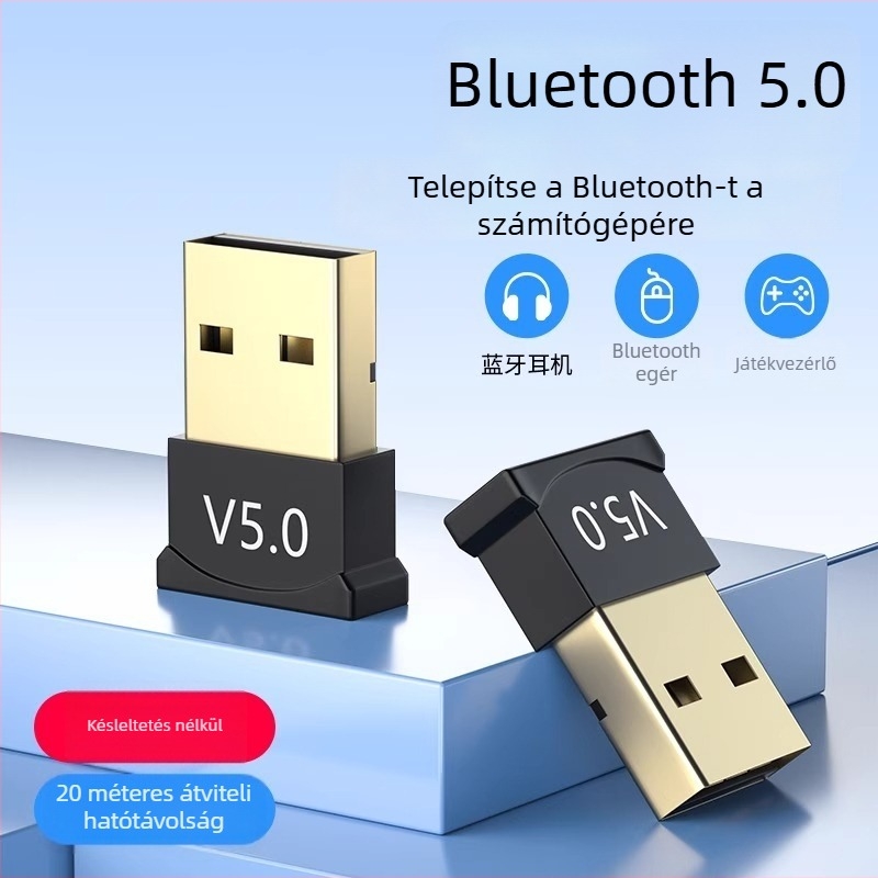 Bluetooth 5.0 USB Vezeték nélküli Audió Adapter, 5 m Hatótávolság, 3 Mbps, Plug-and-Play