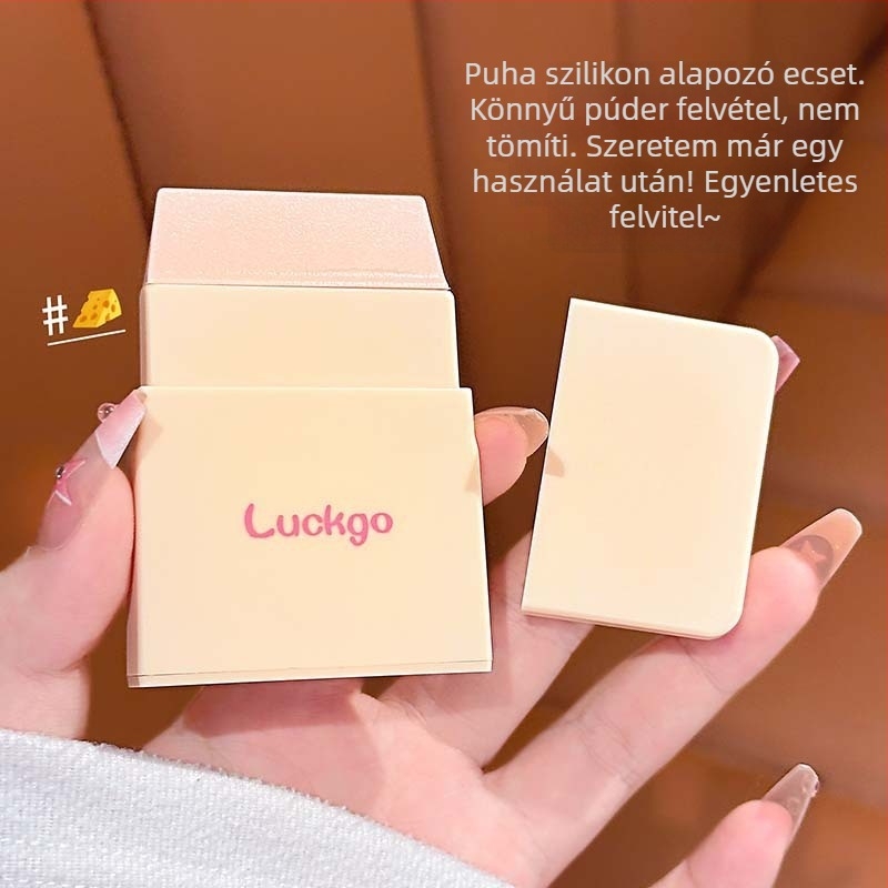 LUCKGO hordozható szilikon alapozó ecset, lapos fej (LUCKGO, szilikon, hordozható, lapos fej, eredet: Shantou)