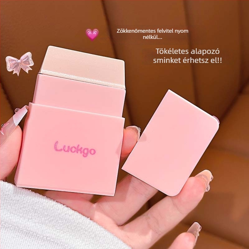 LUCKGO hordozható szilikon alapozó ecset, lapos fej (LUCKGO, szilikon, hordozható, lapos fej, eredet: Shantou)