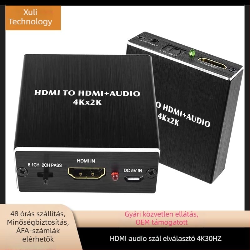 4K HDMI audió extraktor, szétválasztó és dekóder, optikai S/PDIF 3,5