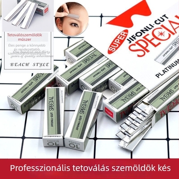 Liyujing Egyszer használatos szemöldök pengék – tollas dizájn, anyag: vas
