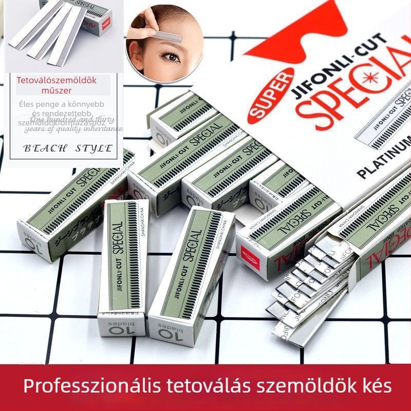 Liyujing Egyszer használatos szemöldök pengék – tollas dizájn, anyag: vas