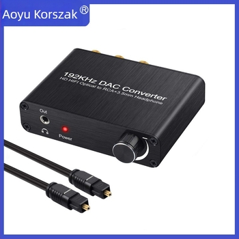Digitális-analóg DAC 5.1 csatornás dekóddal, koaxiális és optikai bemenetek, 3,5 mm-es analóg kimenet, modell Aay 76