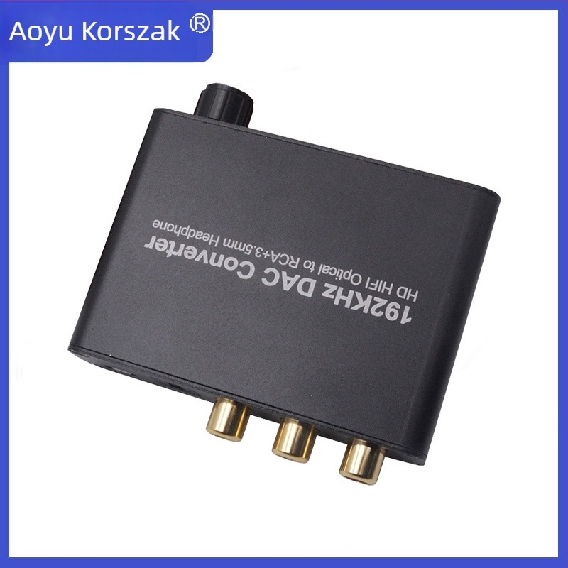 Digitális-analóg DAC 5.1 csatornás dekóddal, koaxiális és optikai bemenetek, 3,5 mm-es analóg kimenet, modell Aay 76